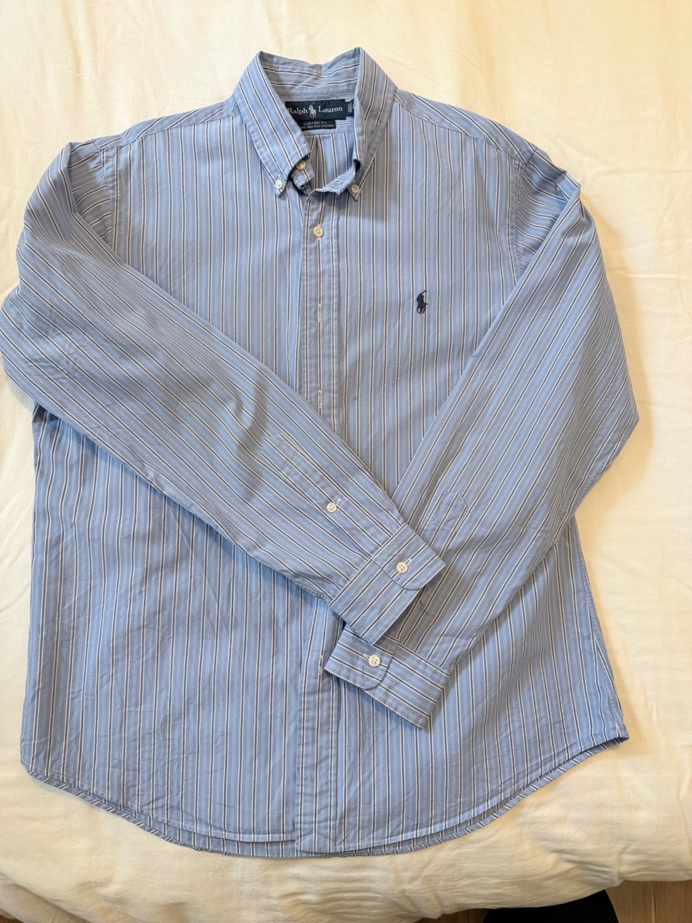 Ralph Lauren Light Blue Multi-Stripe Dress Shirt